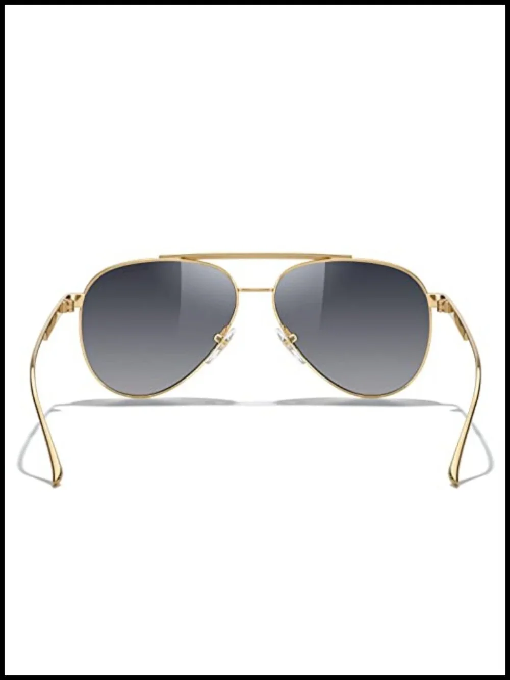 Classic Polarized UV400 Metal Driving Sunglasses Oval Retro Style Gift Case